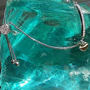 New Silver Crystal Adjustable Bracelet